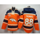 nike nfl jerseys denver broncos #88 thomas orange-blue[pullover hooded sweatshirt]