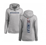 NFL Women's Nike Denver Broncos #30 Phillip Lindsay Ash Backer Pullover Hoodie