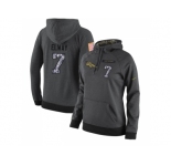 NFL Women's Nike Denver Broncos #7 John Elway Stitched Black Anthracite Salute to Service Player Performance Hoodie