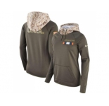 Women Denver Broncos Nike Olive Salute to Service Performance Pullover Hoodie