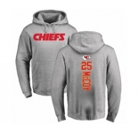 Football Kansas City Chiefs #25 LeSean McCoy Ash Backer Pullover Hoodie