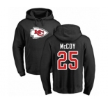 Football Kansas City Chiefs #25 LeSean McCoy Black Name & Number Logo Pullover Hoodie