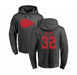 Football Kansas City Chiefs #32 Marcus Allen Ash One Color Pullover Hoodie