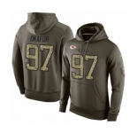 Football Men's Kansas City Chiefs #97 Alex Okafor Green Salute To Service Pullover Hoodie