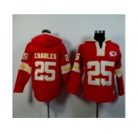 Kansas City Chiefs #25 Jamaal Charles Red Player Winning Method Pullover Hoodie