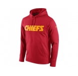 Men Kansas City Chiefs Nike Red Circuit Wordmark Essential Performance Pullover Hoodie