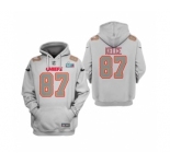 Men's Kansas City Chiefs #87 Travis Kelce Gray Super Bowl LVII Pullover Hoodie