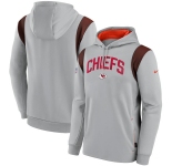Men's Kansas City Chiefs Gray Sideline Stack Performance Pullover Hoodie