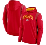 Men's Kansas City Chiefs Red Sideline Stack Performance Pullover Hoodie