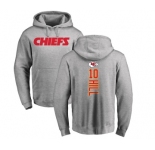 NFL Nike Kansas City Chiefs #10 Tyreek Hill Ash Backer Pullover Hoodie