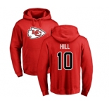 NFL Nike Kansas City Chiefs #10 Tyreek Hill Red Name & Number Logo Pullover Hoodie