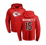 NFL Nike Kansas City Chiefs #15 Patrick Mahomes II Red Name & Number Logo Pullover Hoodie
