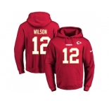 Nike Kansas City Chiefs #12 Albert Wilson Red Name & Number Pullover NFL Hoodie