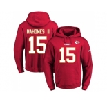 Nike Kansas City Chiefs #15 Patrick Mahomes II Red Name & Number Pullover NFL Hoodie