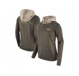 Women Kansas City Chiefs Nike Olive Salute to Service Performance Pullover Hoodie