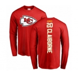 Football Kansas City Chiefs #20 Morris Claiborne Red Backer Long Sleeve T-Shirt
