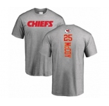 Football Kansas City Chiefs #25 LeSean McCoy Ash Backer T-Shirt