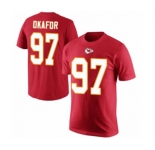Football Men's Kansas City Chiefs #97 Alex Okafor Red Rush Pride Name & Number T-Shirt