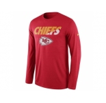 Men's Kansas City Chiefs Nike Red Legend Staff Practice Long Sleeves Performance T-Shirt