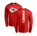 NFL Nike Kansas City Chiefs #15 Patrick Mahomes II Red Backer Long Sleeve T-Shirt