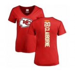 Football Women's Kansas City Chiefs #20 Morris Claiborne Red Backer T-Shirt
