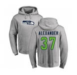 Football Seattle Seahawks #37 Shaun Alexander Ash Name & Number Logo Pullover Hoodie