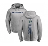 Football Seattle Seahawks #37 Tre Flowers Ash Backer Pullover Hoodie