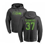 Football Seattle Seahawks #37 Tre Flowers Ash One Color Pullover Hoodie