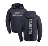 Football Seattle Seahawks #57 Cody Barton Navy Blue Backer Pullover Hoodie