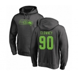 Football Seattle Seahawks #90 Jadeveon Clowney Ash One Color Pullover Hoodie