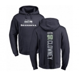 Football Seattle Seahawks #90 Jadeveon Clowney Navy Blue Backer Pullover Hoodie