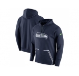 Men Seattle Seahawks Nike College Navy Champ Drive Vapor Speed Pullover Hoodie