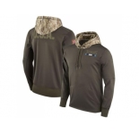 Men Tennessee Titans Nike Olive Salute to Service Sideline Therma Pullover Hoodie