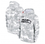 Men's Seattle Seahawks 2024 Arctic Camo Salute To Service Club Fleece Pullover Hoodie