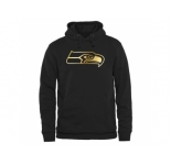Men''s Seattle Seahawks Pro Line Black Gold Collection Pullover Hoodie