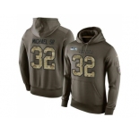 NFL Men''s Nike Seattle Seahawks #32 Christine Michael SR Stitched Green Olive Salute To Service KO Performance Hoodie