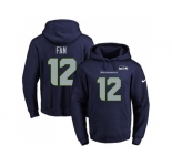 Nike Seattle Seahawks #12 Fan Navy Blue Name & Number Pullover NFL Hoodie