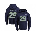 Nike Seattle Seahawks #29 Earl Thomas III Navy Blue Name & Number Pullover NFL Hoodie