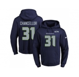 Nike Seattle Seahawks #31 Kam Chancellor Navy Blue Name & Number Pullover NFL Hoodie