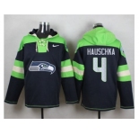 Nike Seattle Seahawks #4 Steven Hauschka Blue Player Pullover Hoodie