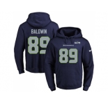 Nike Seattle Seahawks #89 Doug Baldwin Navy Blue Name & Number Pullover NFL Hoodie