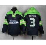 nike nfl jerseys seattle seahawks #3 wilson green-blue[pullover hooded sweatshirt]