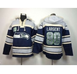 nike nfl jerseys seattle seahawks #80 largent grey-blue[pullover hooded sweatshirt]