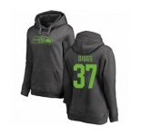 Football Women's Seattle Seahawks #37 Quandre Diggs Ash One Color Pullover Hoodie