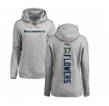 Football Women's Seattle Seahawks #37 Tre Flowers Ash Backer Pullover Hoodie