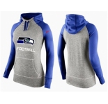 Women Nike Seattle Seahawks Performance Hoodie Grey & Blue