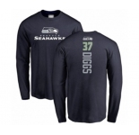 Football Seattle Seahawks #37 Quandre Diggs Navy Blue Backer Long Sleeve T-Shirt
