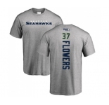 Football Seattle Seahawks #37 Tre Flowers Ash Backer T-Shirt