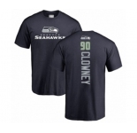 Football Seattle Seahawks #90 Jadeveon Clowney Navy Blue Backer T-Shirt