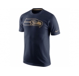 Men's Seattle Seahawks Nike Navy Championship Drive Gold Collection Performance T-Shirt